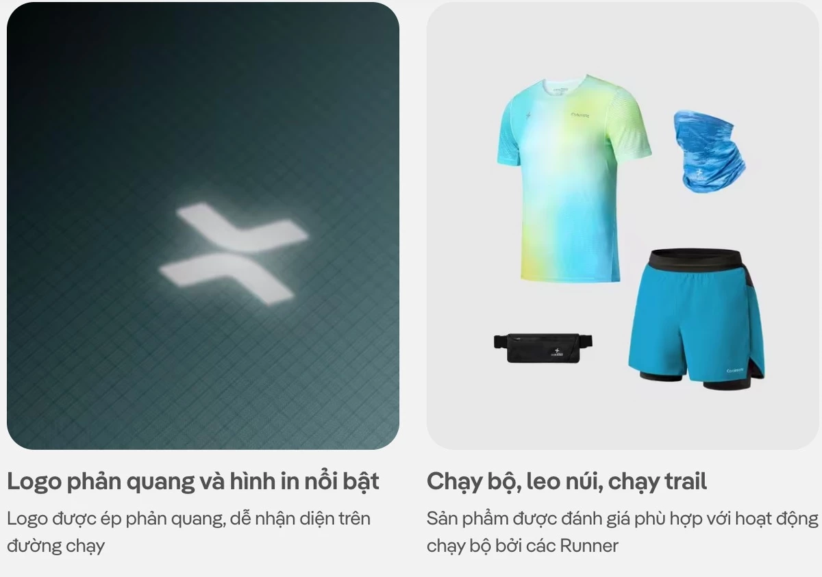 Áo Thun thể thao nam chạy bộ Running Graphic Blue Gradient siêu nhẹ, nhanh khô, thoáng khí Coolmate