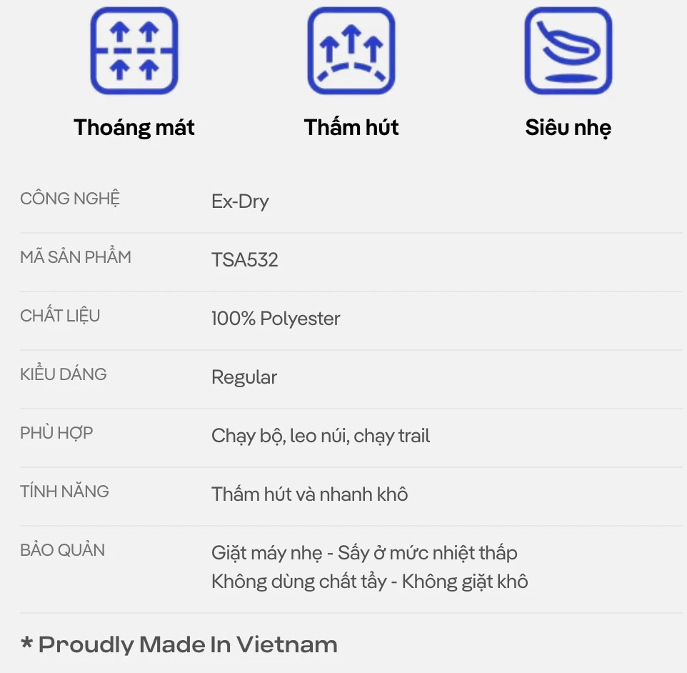 Áo Thun thể thao nam chạy bộ Running Graphic Blue Gradient siêu nhẹ, nhanh khô, thoáng khí Coolmate