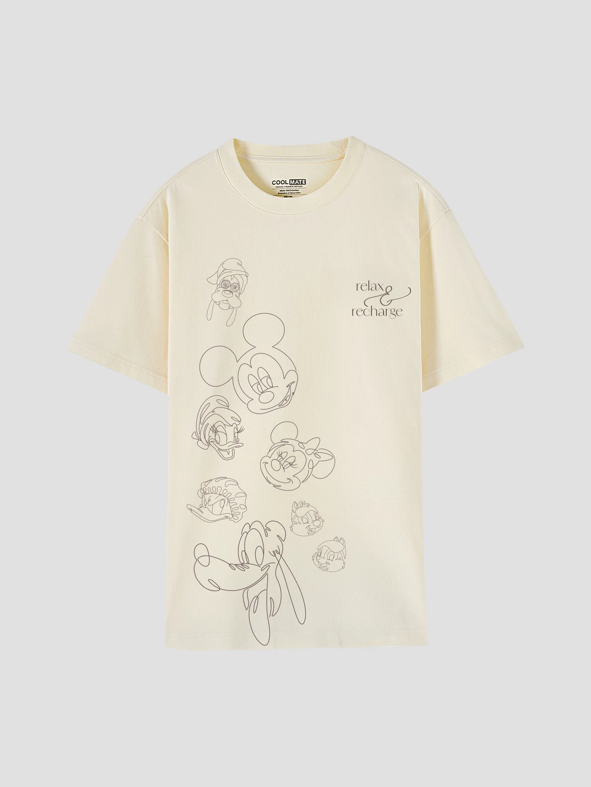 [BST MIRL]Áo thun nam nữ 100% Cotton Relaxed Fit IN Floating Mickey & Friends - Áo đôi Coolmate