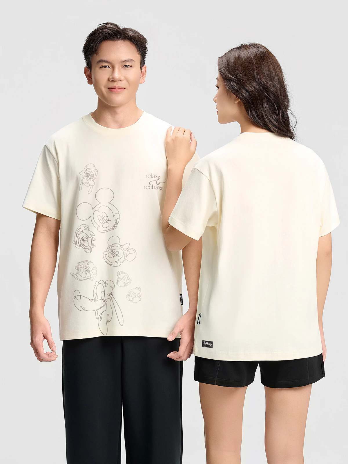 [BST MIRL]Áo thun nam nữ 100% Cotton Relaxed Fit IN Floating Mickey & Friends - Áo đôi Coolmate