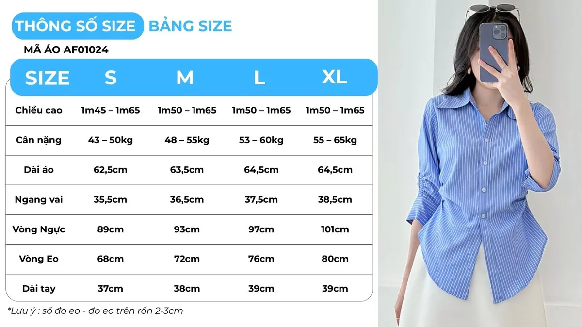 [NHẬP MÃ AFFTHAG GIẢM 99K] Áo Sơ Mi Nữ GUMAC Áo Kiểu Công Sở Kẻ Sọc Tay Lửng Chiết Ly Eo Vải Kate Cao Cấp AF01024
