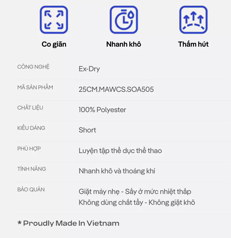 [MUA 2 GIẢM 5%]Quần short thể thao nam Promax Sideflow thấm hút nhanh khô thoáng khí Coolmate