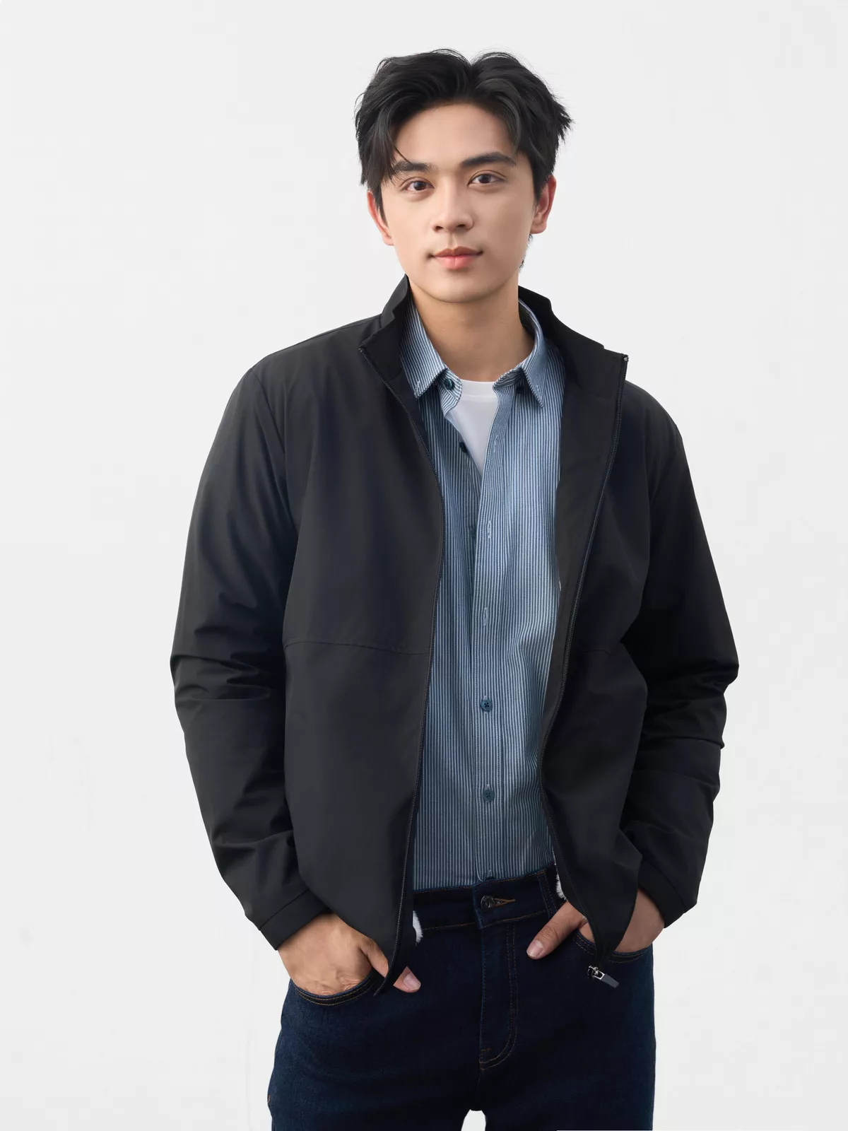 Áo Khoác Nam Thời Trang Lót Lông Cổ Trụ 5S FASHION, Nhẹ, Ấm, Lịch Lãm 01-M0AKHR5005