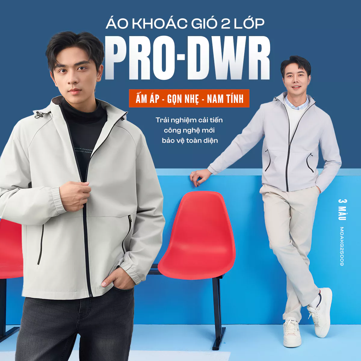 Áo Khoác Gió Nam 2 Lớp 5S FASHION Có Mũ Tháo Được, Trượt Nước, Chắn Gió Giữ Ấm 01-M0AKGR5009