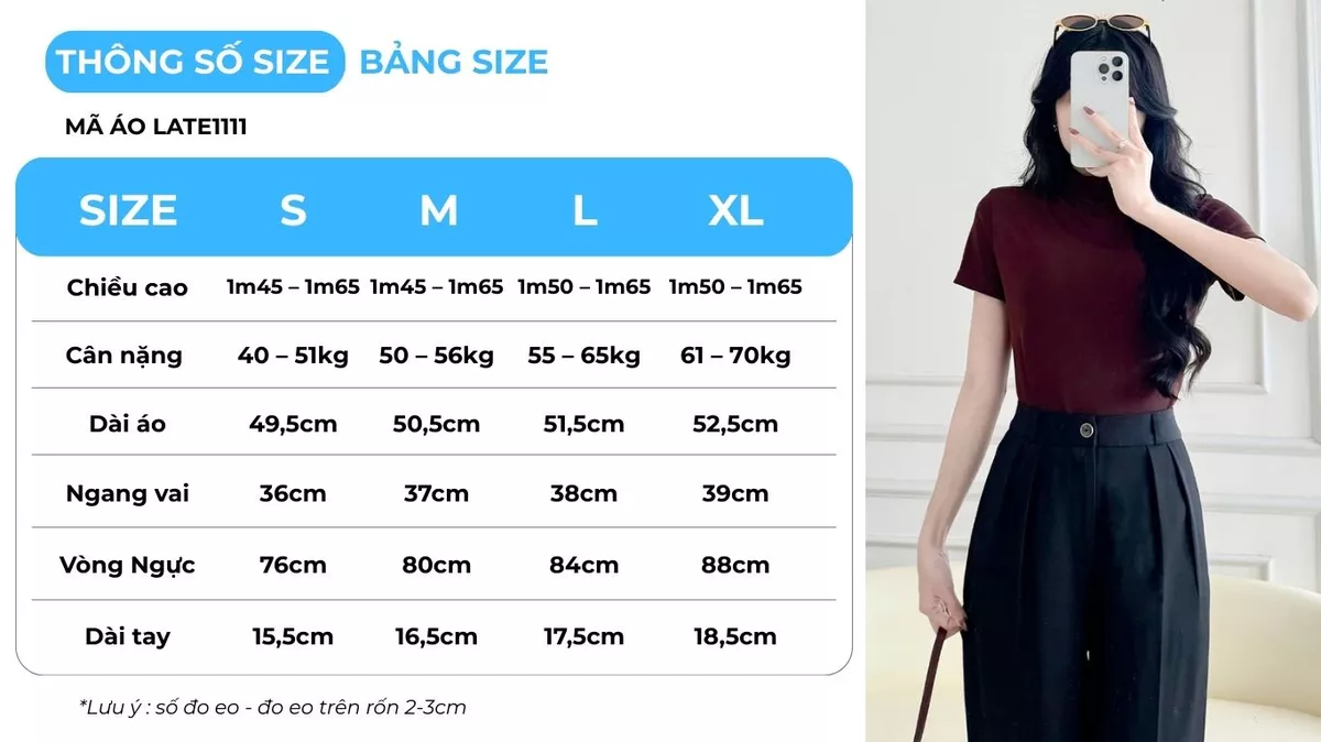[NHẬP MÃ AFFNXY4 GIẢM 39K] Áo Thun Cổ Lọ Nữ GUMAC Áo Thun Gân Phom Ôm Co Giãn Nhiều Tôn Dáng LATE1111 - LATG08046
