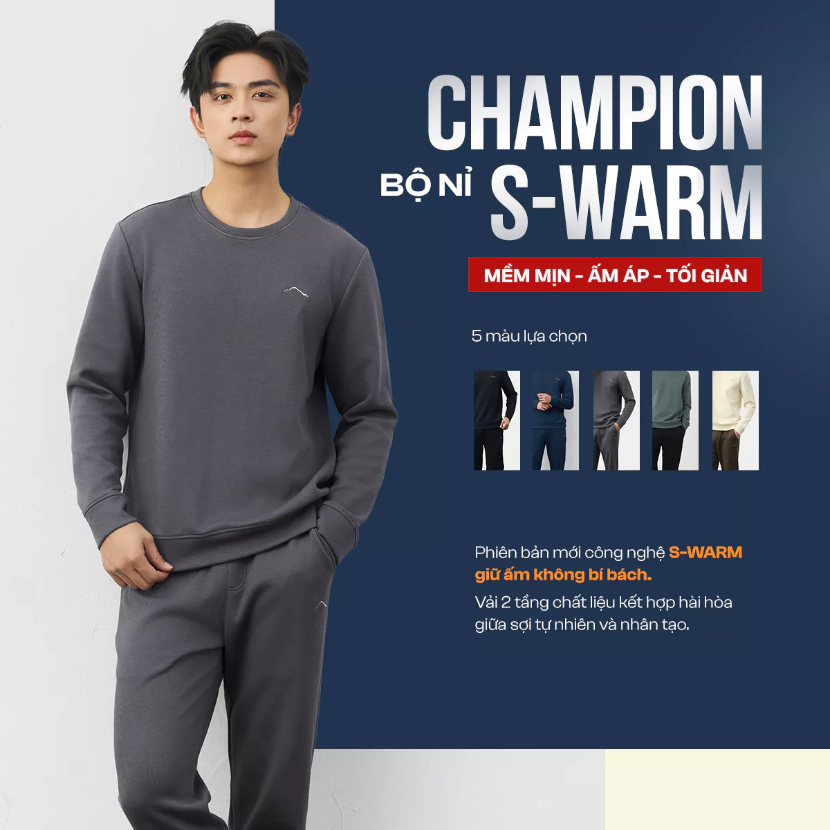 Quần Áo Nỉ Nam 5S FASHION Thêu Tinh Tế, Thiết Kế Basic Dễ Mặc 01-MBNI25013