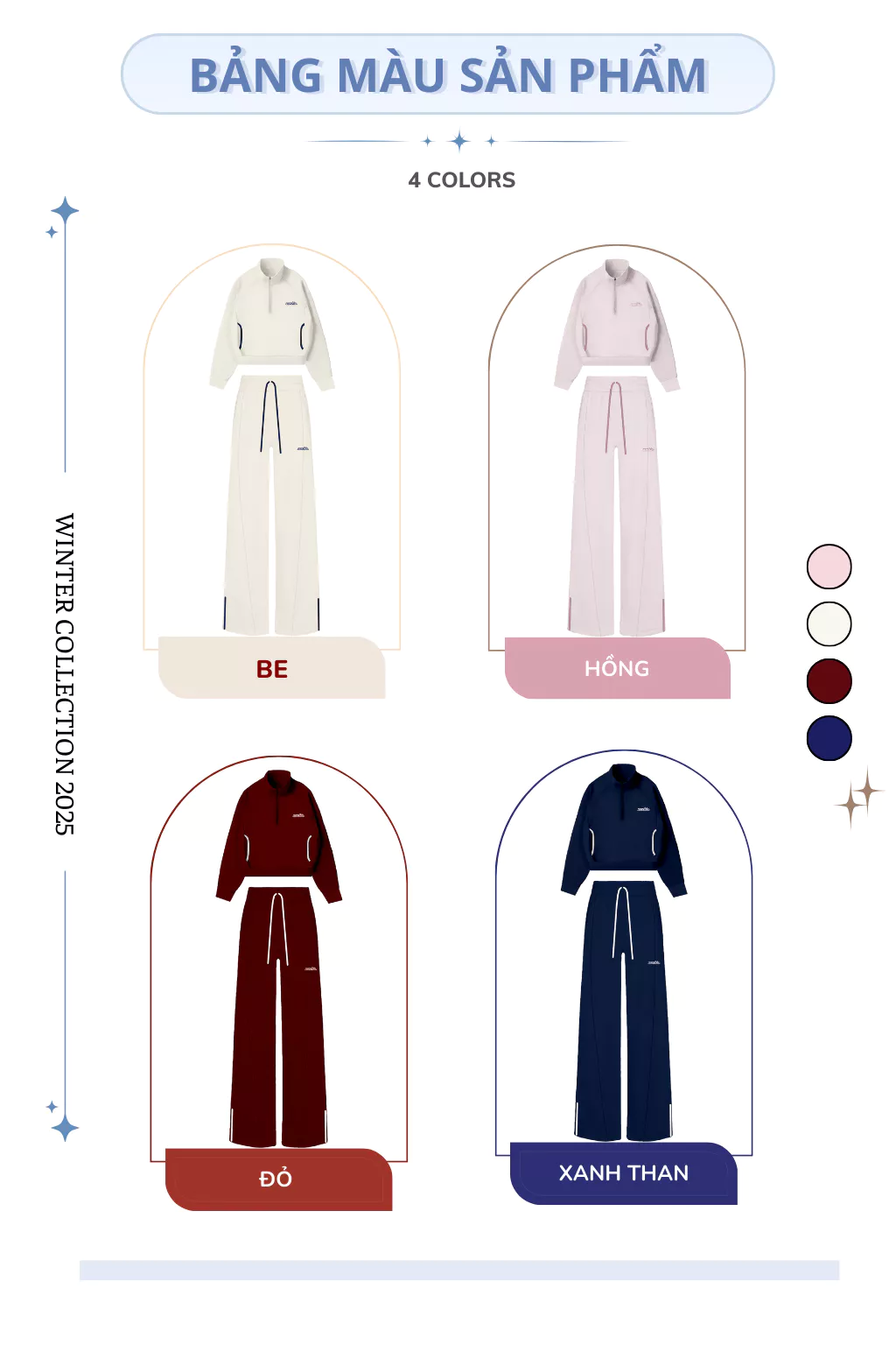 Set Bộ Nỉ Mịn ECOCHIC FORMLINE SET Khoá Áo Halfzip Quần Ống Suông Phối Viền Cao Cấp Chính Hãng HNH B198