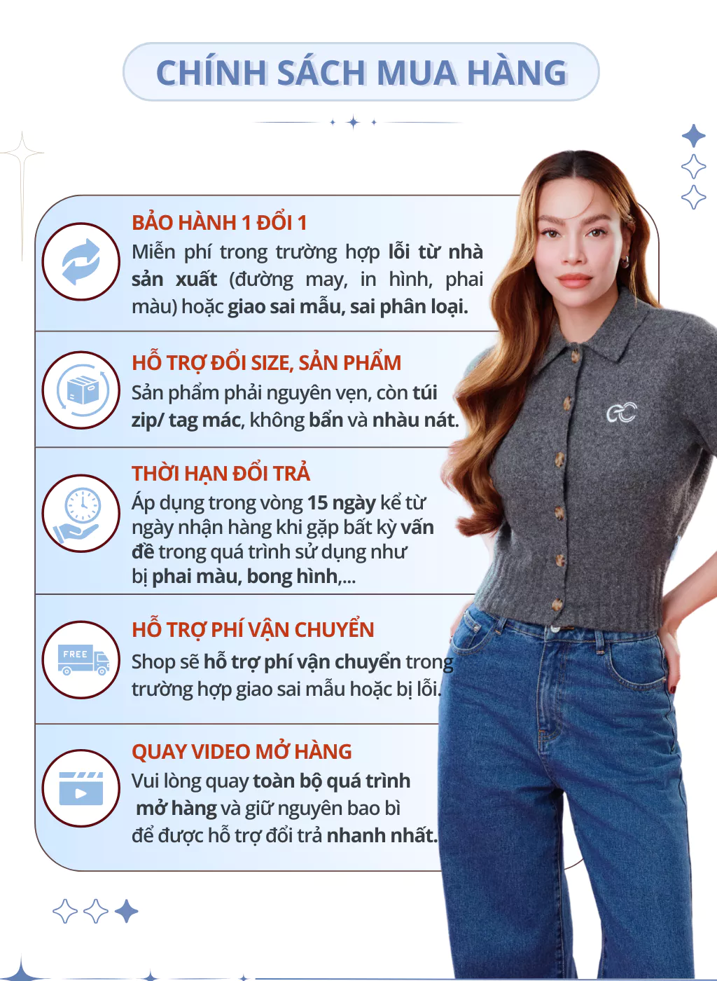 [ECOCHIC x CANIFA] Áo Len Tay Lỡ Cài Cúc Logo Ngực Chất Liệu Len Mềm Cao Cấp Chính Hãng HNH EC02