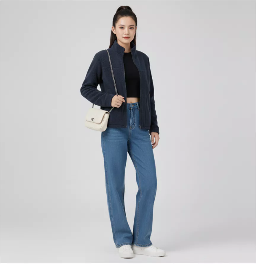 Áo Khoác Lông Nữ 5S FASHION Mềm Mại, Ấm Áp, Màu Pastel Dễ Phối, Thời Thượng W0AKH25002