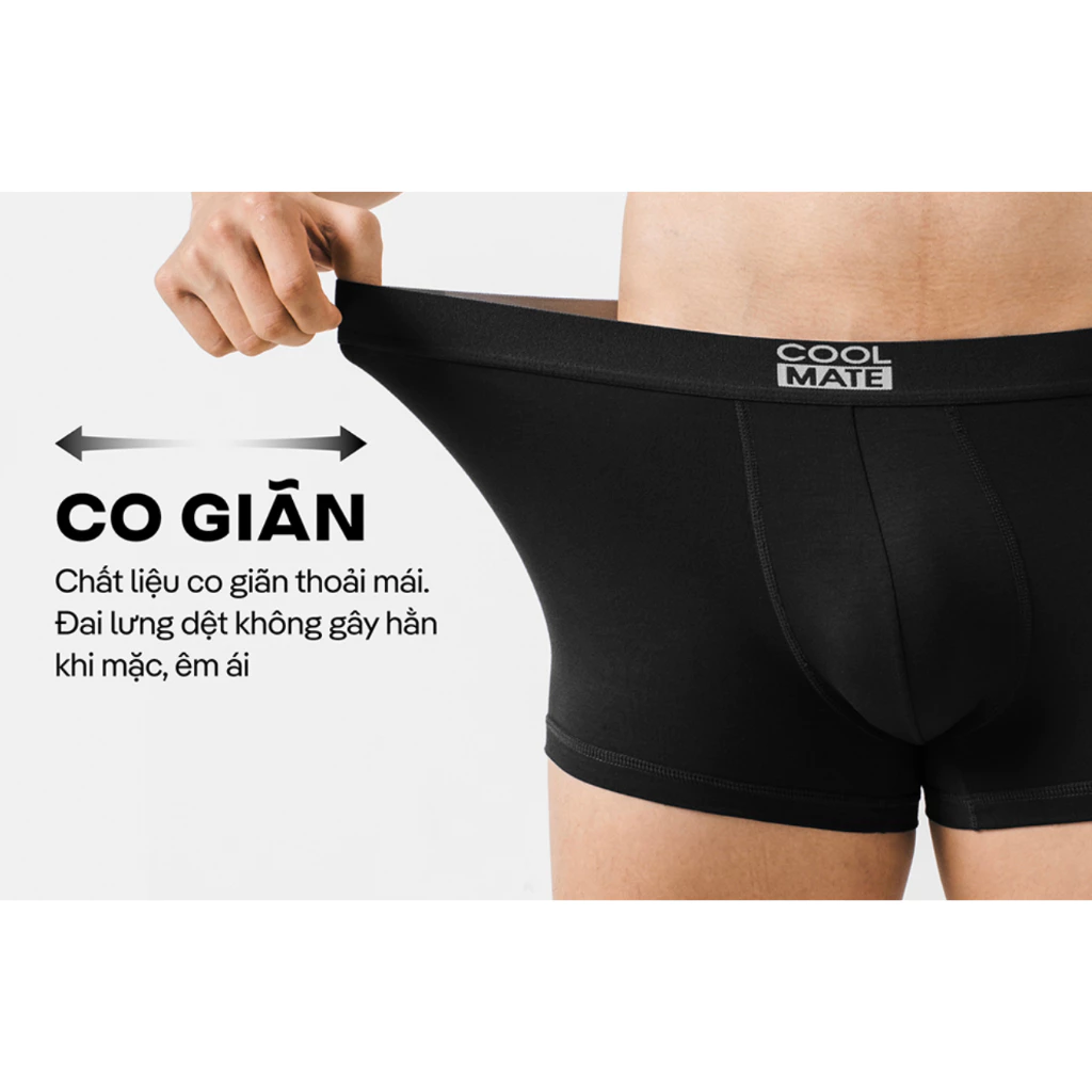 Combo 5 quần lót sịp nam Trunk Bamboo, Lenzing Modal, Airmesh mềm mại, kháng khuẩn, khử mùi Coolmate