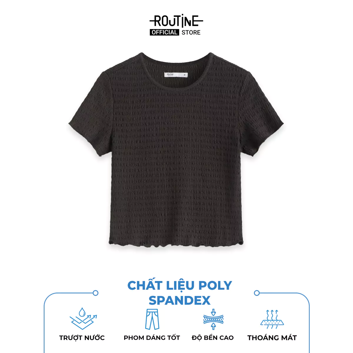 Áo Thun Nữ Vải Texture Form Fitted - Routine 10F25TSSW012