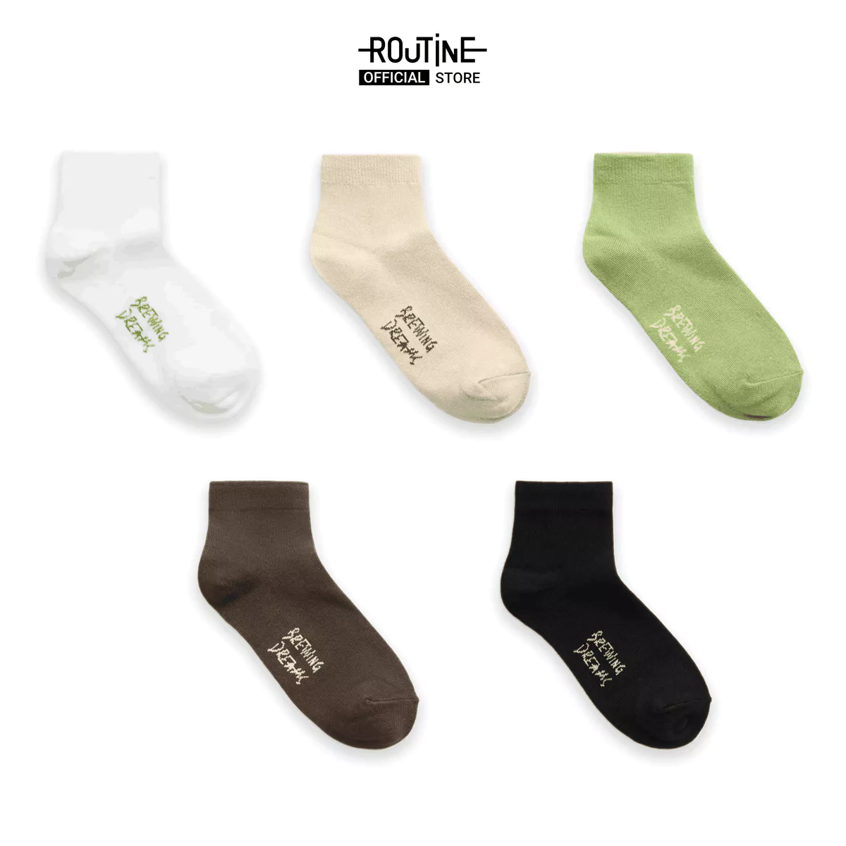 [MUA 3 GIẢM 10%] Vớ Ngắn Cotton Dệt "Brewing Dreams" Freesize - Routine 10S25SOC005