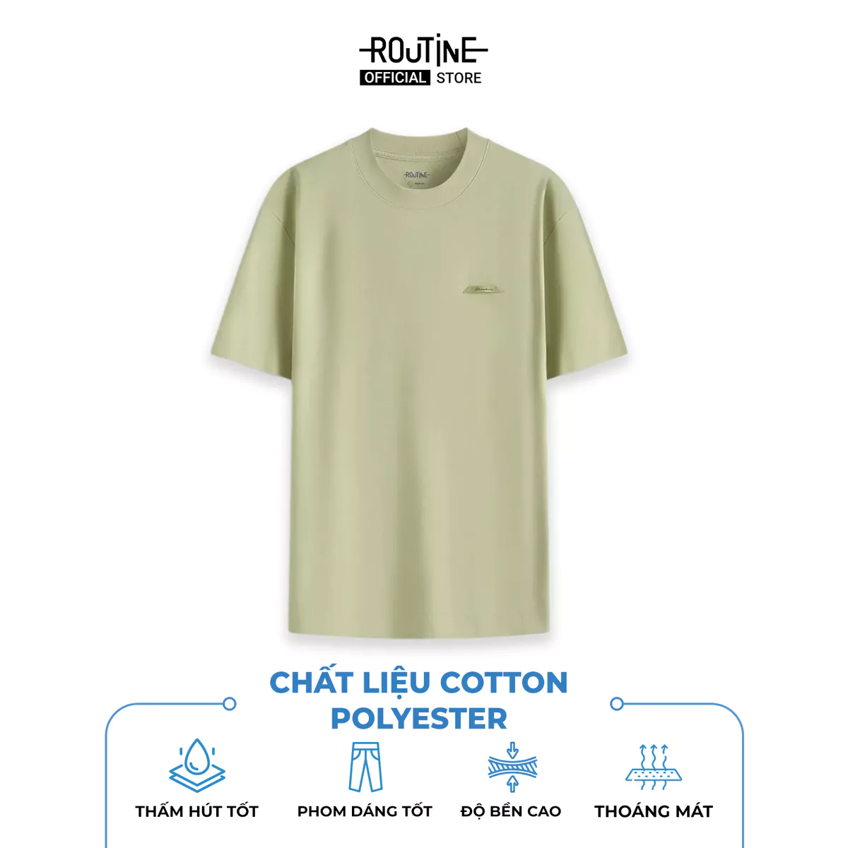 [UP TO 30%++] Áo Thun Vải Cotton Nhãn Trang Trí Form Regular - Routine 10S25TSS002