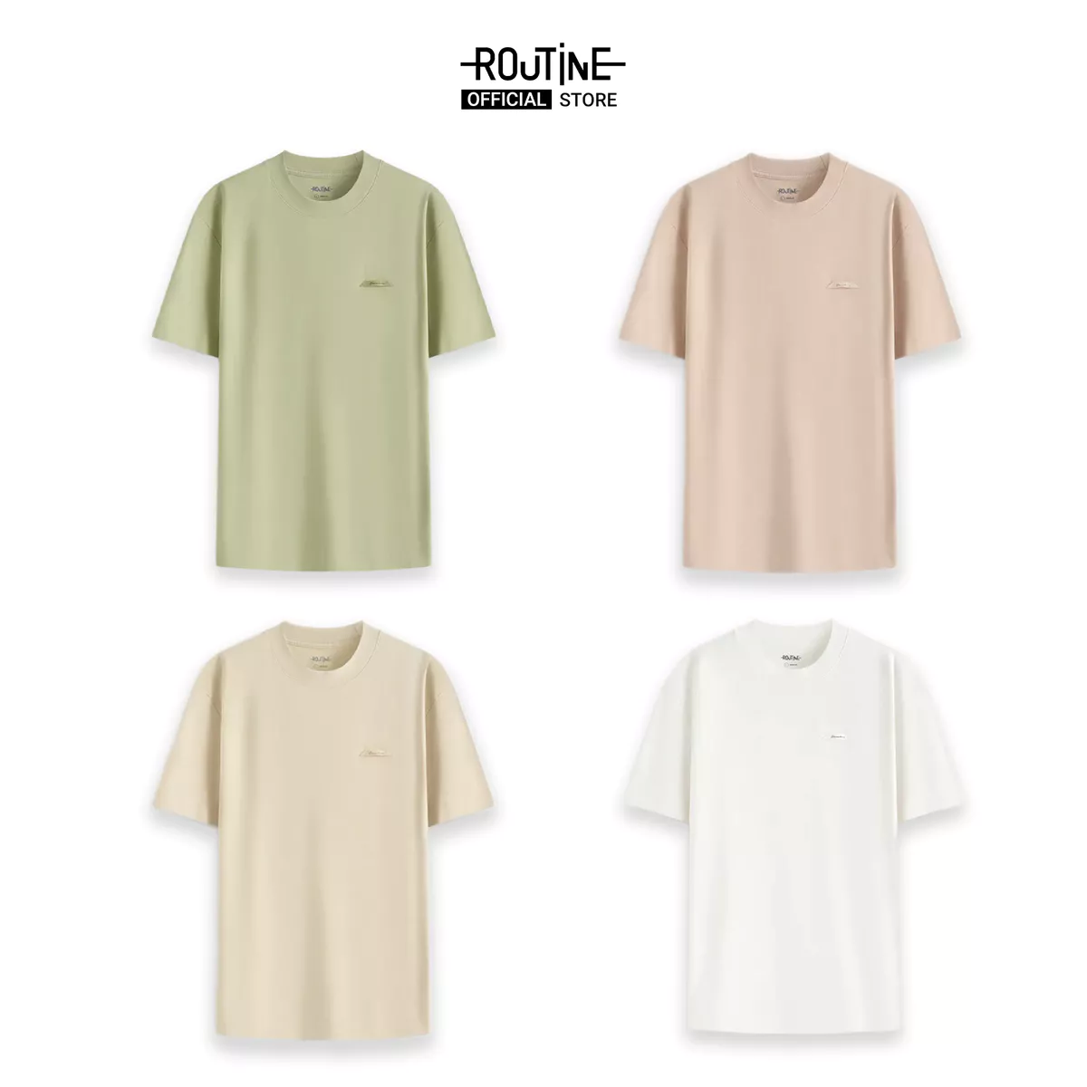 [UP TO 30%++] Áo Thun Vải Cotton Nhãn Trang Trí Form Regular - Routine 10S25TSS002
