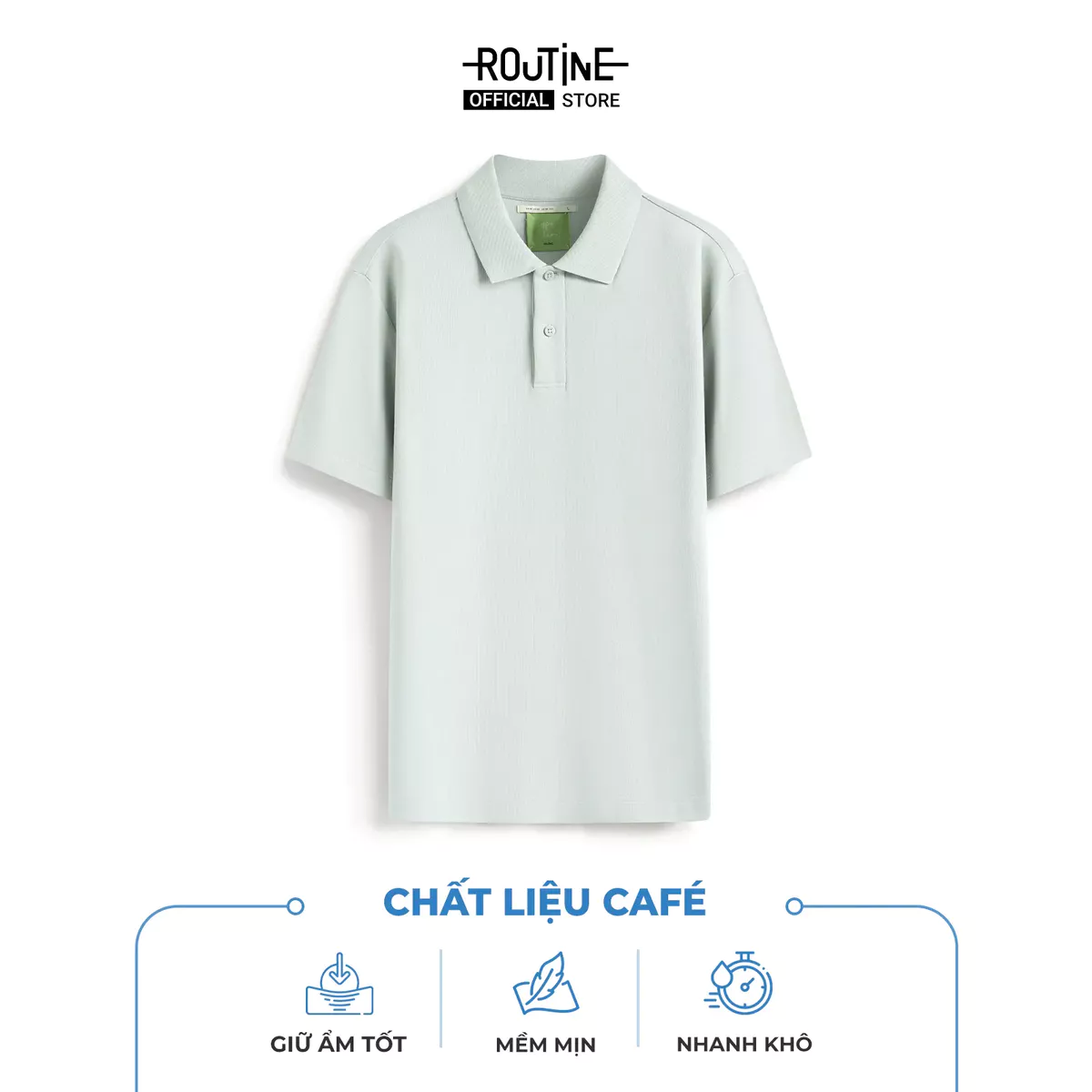 [ĐƠN 699K TẶNG VỚ] Áo Polo Nam Tay Ngắn Vải S.Café Bo Cổ Gân Form Fitted - Routine 10S25POL028