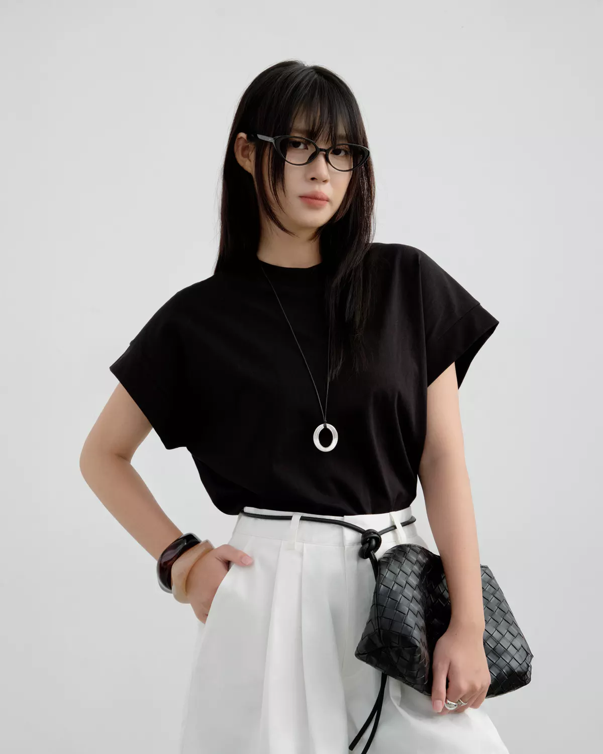 Áo Thun Boxy Ngắn Tay, Chất Vải 100% Cotton Thoáng Mát, 100% Cotton - BARE TOP - The J Studio