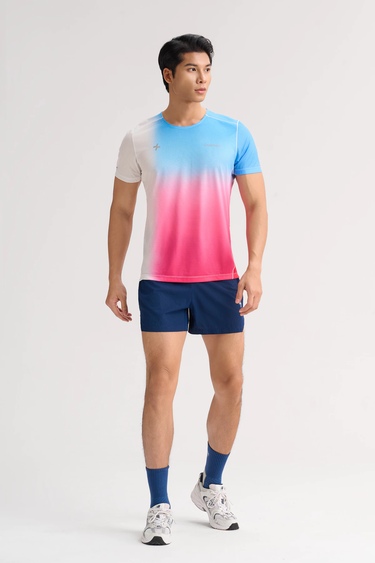Áo Thun thể thao nam chạy bộ Running Graphic Aero Gradient siêu nhẹ, nhanh khô, thoáng mát Coolmate