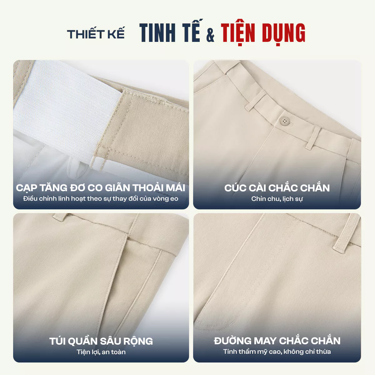 Quần Kaki Dài Nam 5S FASHION Cotton Cạp Tender Thông Minh, Lịch Lãm 01-M0QKK25013