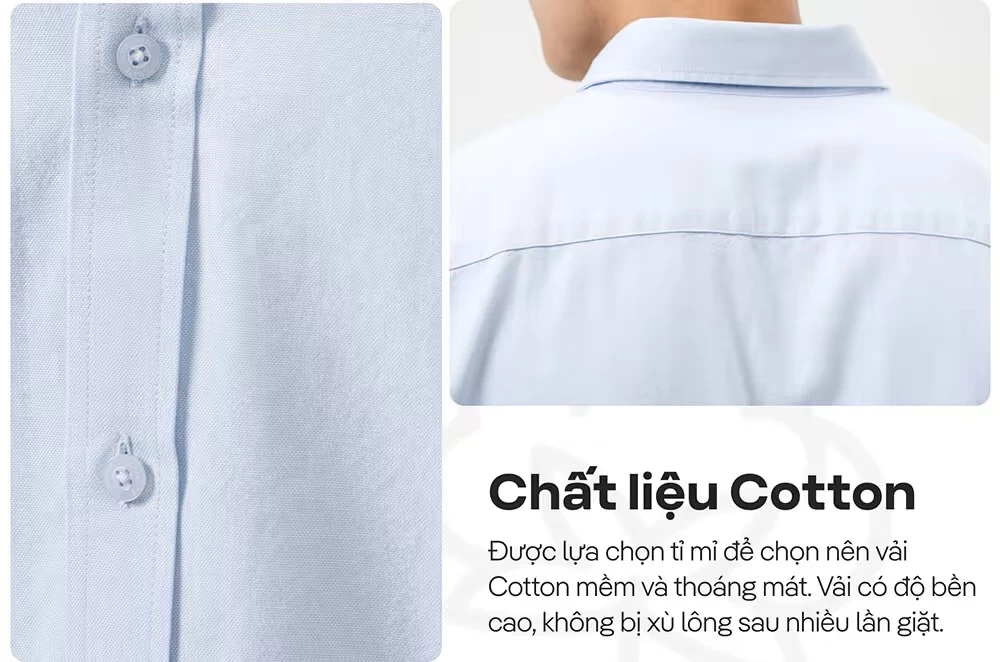 Áo Sơ Mi nam Dài Tay Essentials Cotton mềm mại, thoáng mát, Áo đi làm đi chơi dạo phố Coolmate