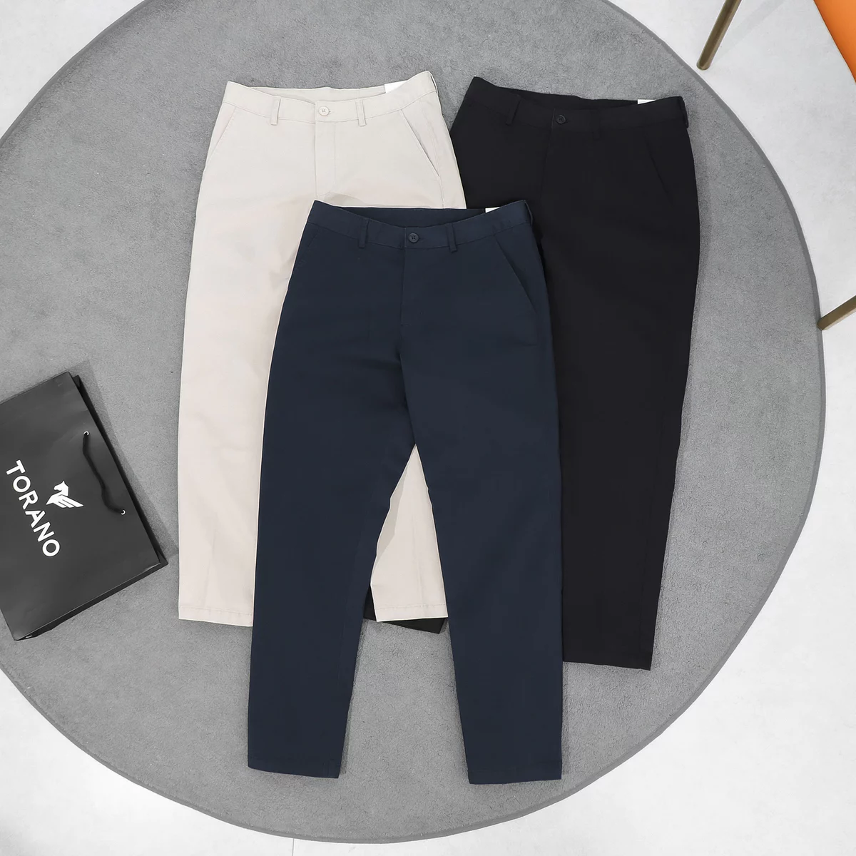 Quần Kaki Nam KHAKI PANNTS Torano túi chéo basic regularfit cúc rập logo, Form Chuẩn Dễ Phối Đồ GABK503