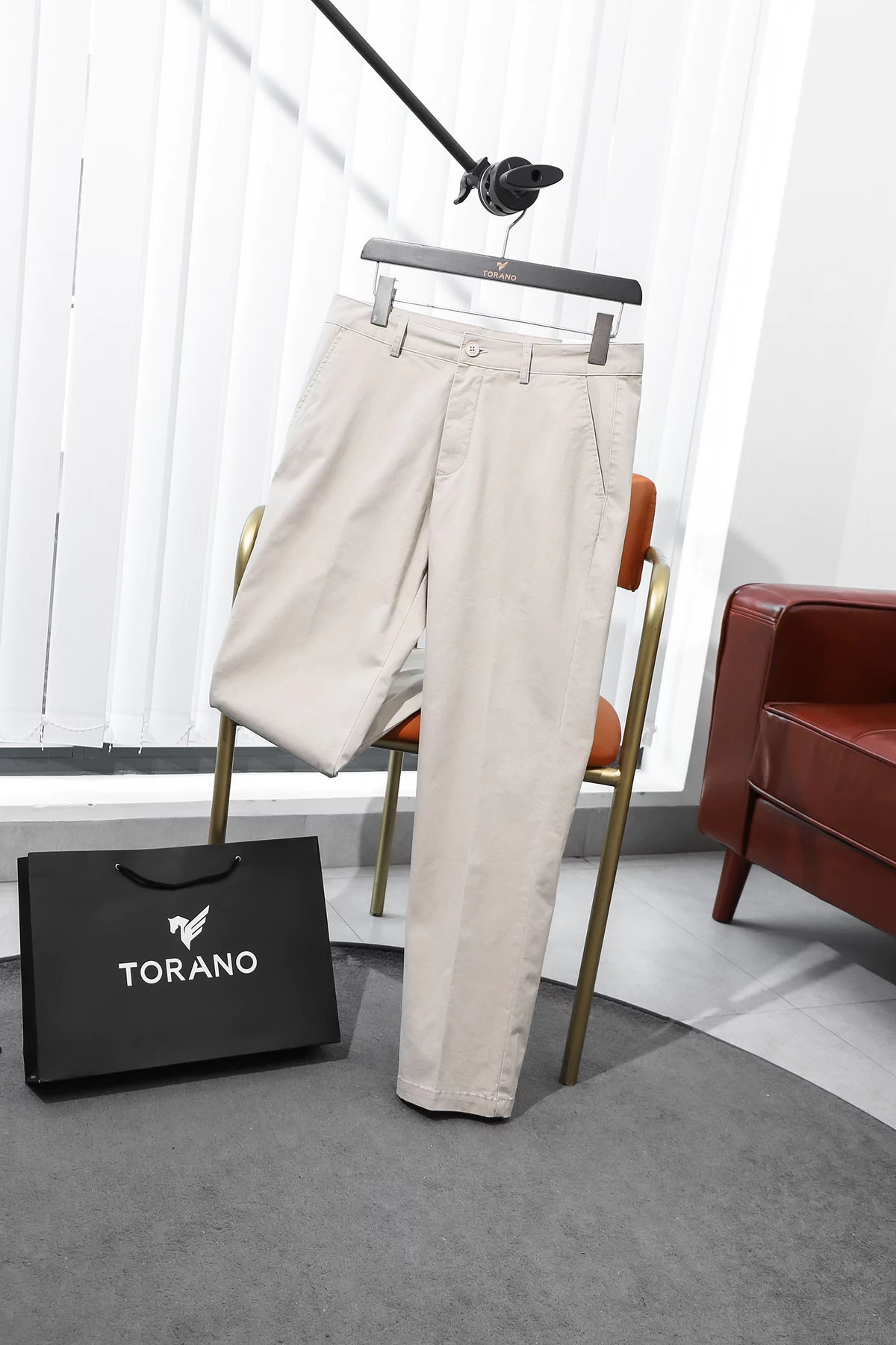 Quần Kaki Nam KHAKI PANNTS Torano túi chéo basic regularfit cúc rập logo, Form Chuẩn Dễ Phối Đồ GABK503