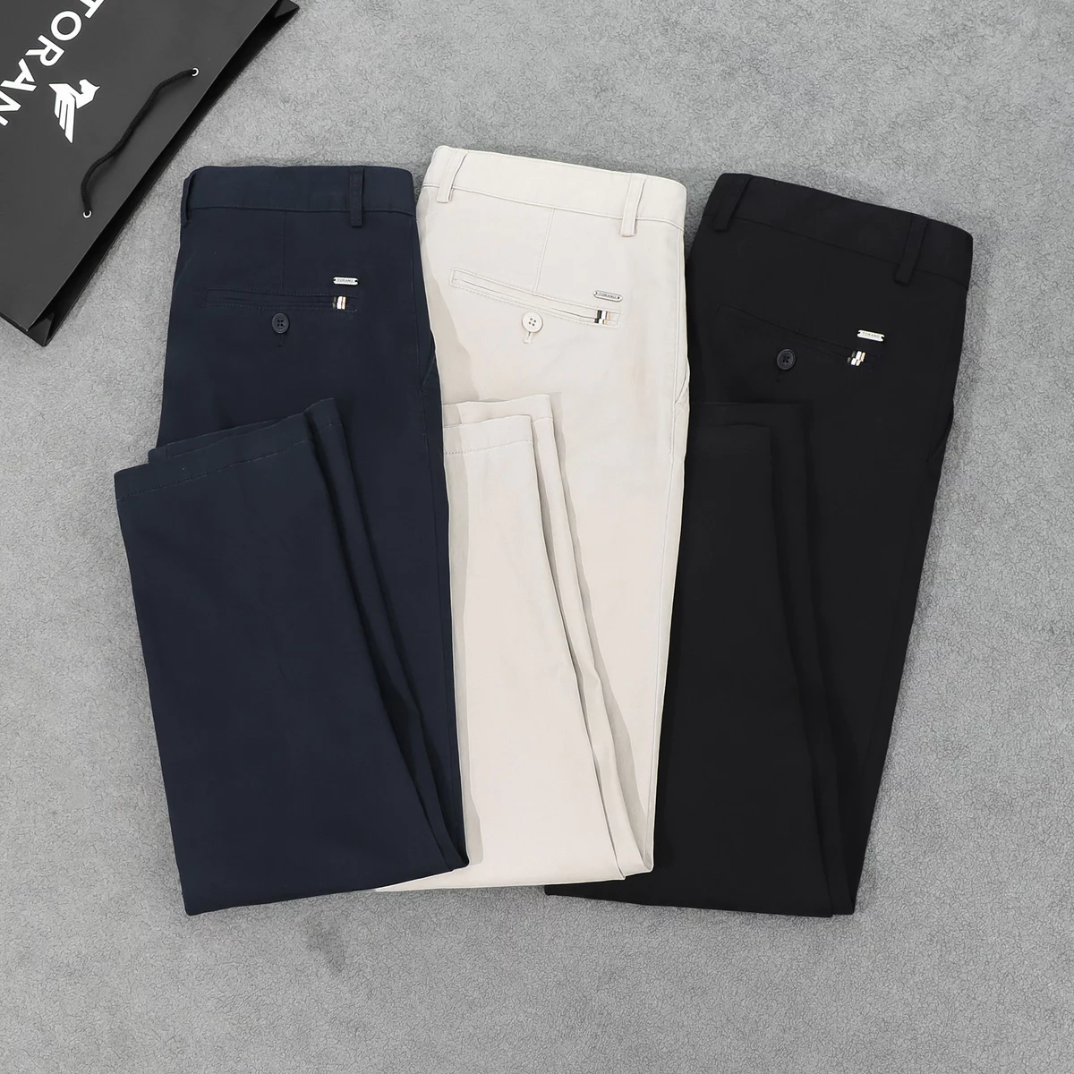 Quần Kaki Nam KHAKI PANNTS Torano túi chéo basic regularfit cúc rập logo, Form Chuẩn Dễ Phối Đồ GABK503