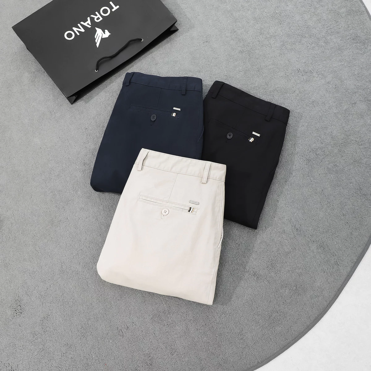 Quần Kaki Nam KHAKI PANNTS Torano túi chéo basic regularfit cúc rập logo, Form Chuẩn Dễ Phối Đồ GABK503