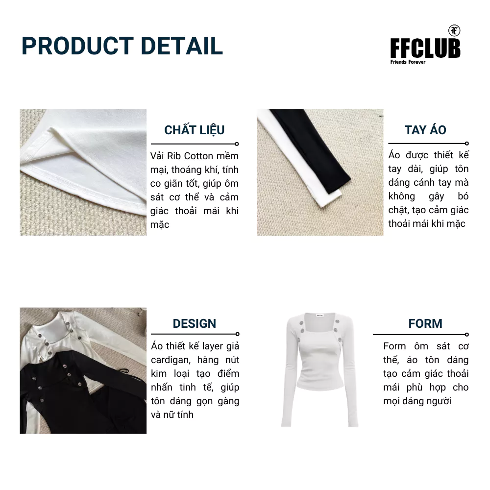 [XÃ KHO] Áo len Latte tay dài phối nút & Quần ống loe cạp trễ FFCLUB