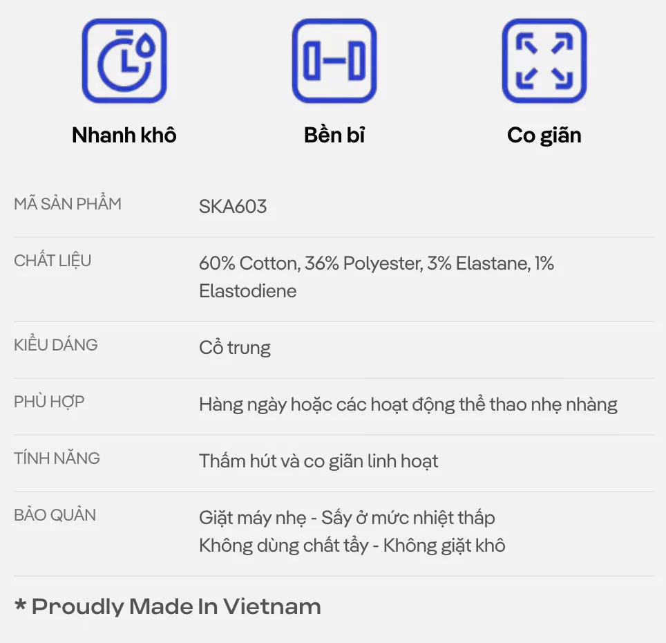 Tất/Vớ cổ trung nam nữ Unisex co giãn, bền bỉ, nhanh khô Coolmate