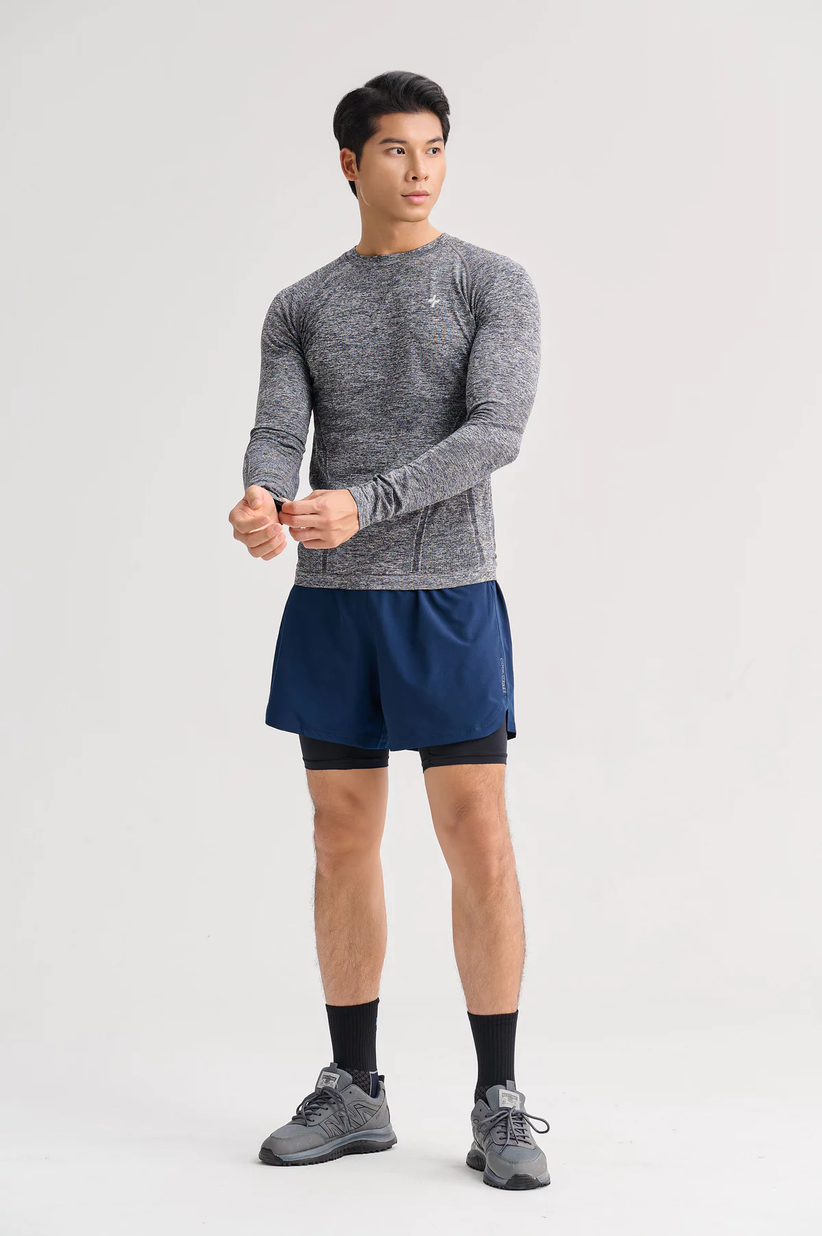 [MUA 2 GIẢM 40%]Áo thun nam dài tay Training Seamless Body Mapping mềm mại, áo pickleball co giãn thấm hút Coolmate