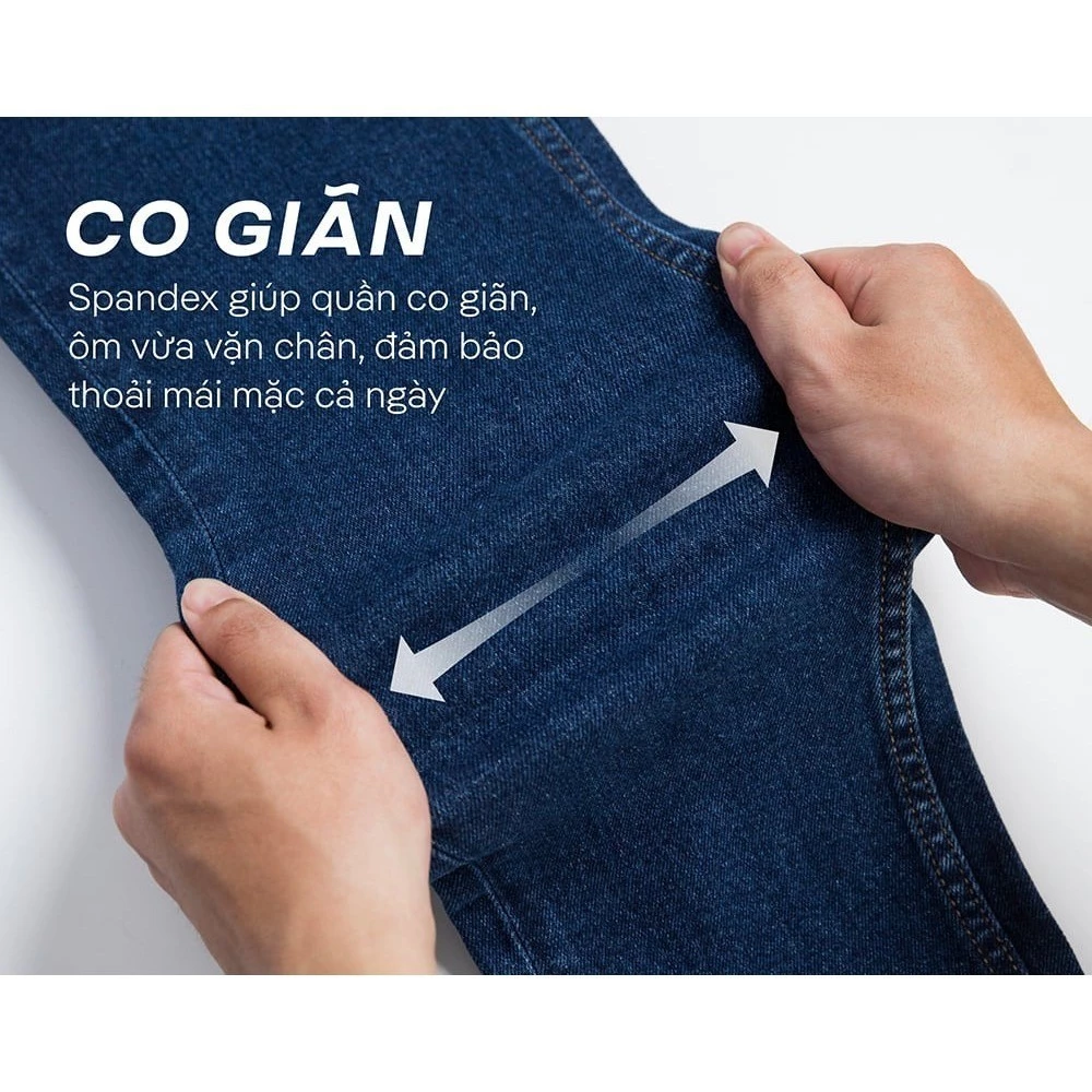 Quần Jeans Nam Basics dáng Slim fit bền bỉ, tôn dáng, quần đi làm đi chơi dạo phố Coolmate