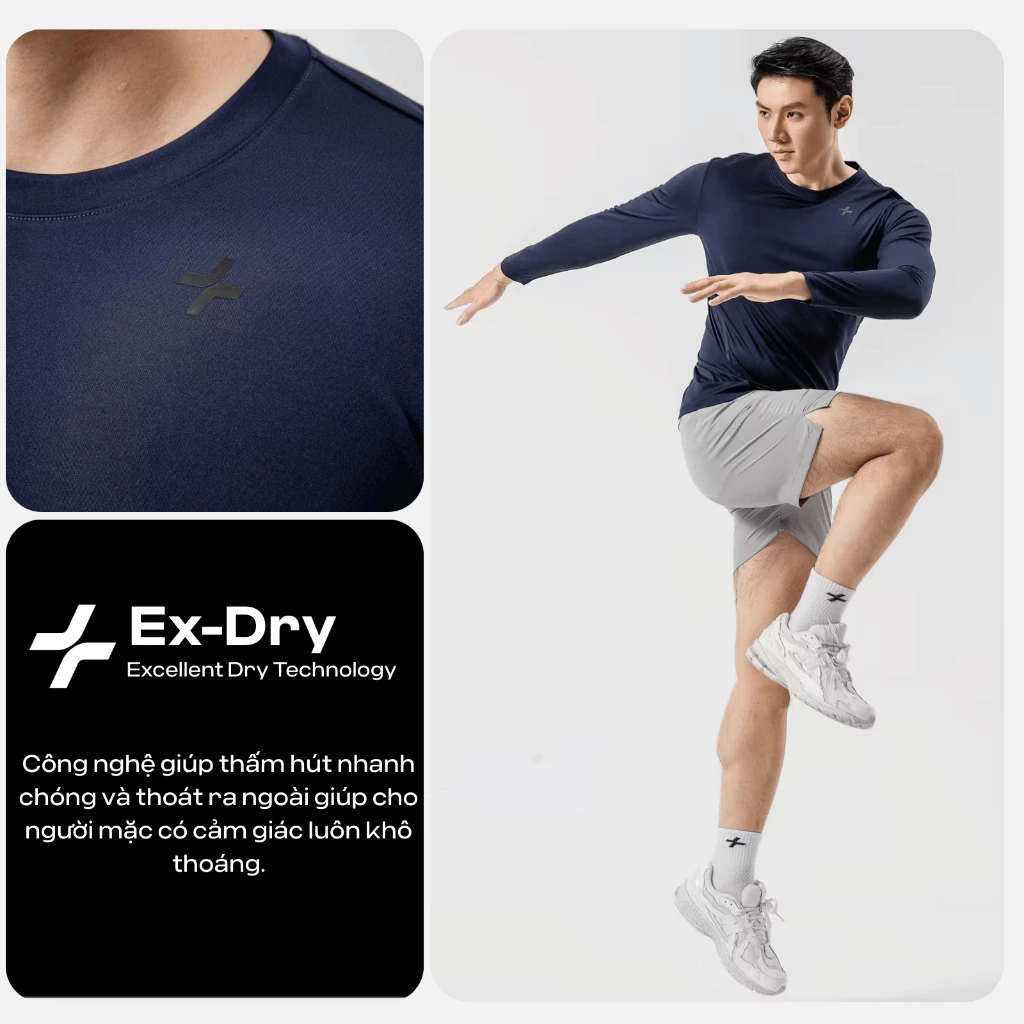 [MUA 2 GIẢM 5%]Áo dài tay nam thể thao Essential tập Gym, Pickleball co giãn, thấm hút tốt Coolmate FW