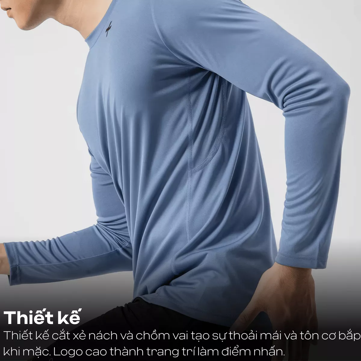 [MUA 2 GIẢM 5%]Áo dài tay nam thể thao Essential tập Gym, Pickleball co giãn, thấm hút tốt Coolmate FW
