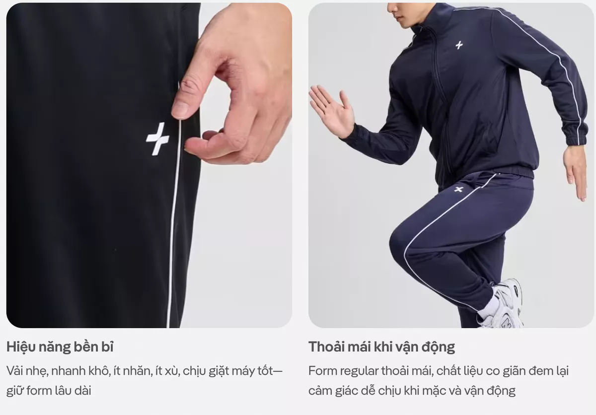 Quần dài joggers thể thao nam Flexline Active bền bỉ, thoải mái, nhanh khô Coolmate