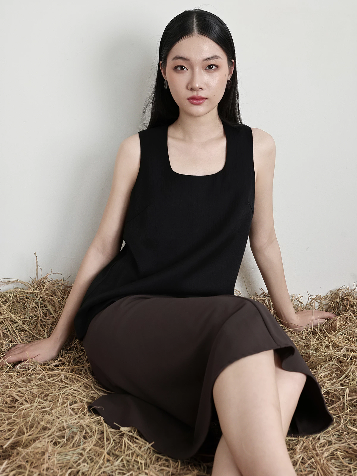 Áo tanktop thiết kể cổ vuông dáng suông thoải mái EAG01062 (Everyday U-neck tank top)