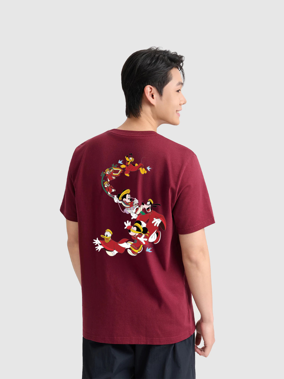 [MUA 2 GIẢM 5%][BST 2026]Áo thun nam nữ cotton 100% 220gsm IN Mickey Vui Xuân Áo đôi Coolmate
