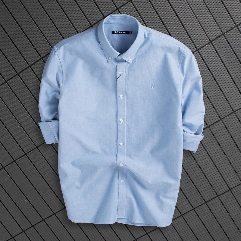 Áo sơ mi dài tay nam OXFORD SHIRT TORANO trơn lịch sự, phong cách nam tính GATB005