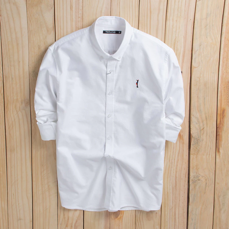 Áo sơ mi dài tay nam OXFORD SHIRT TORANO trơn lịch sự, phong cách nam tính GATB005