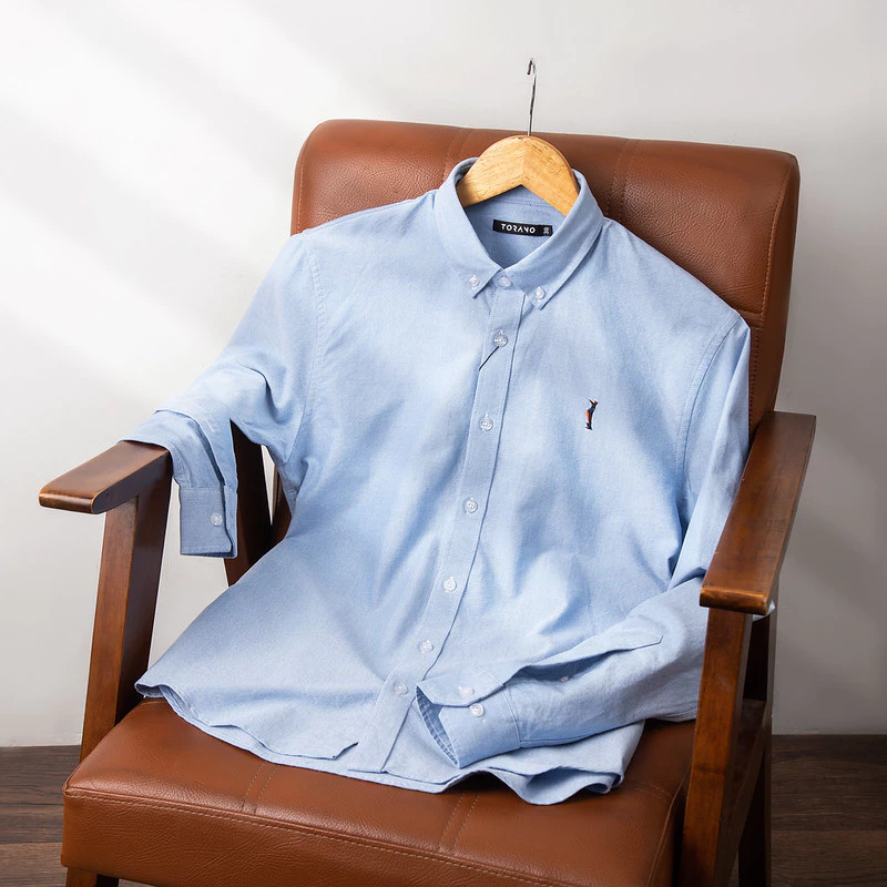 Áo sơ mi dài tay nam OXFORD SHIRT TORANO trơn lịch sự, phong cách nam tính GATB005