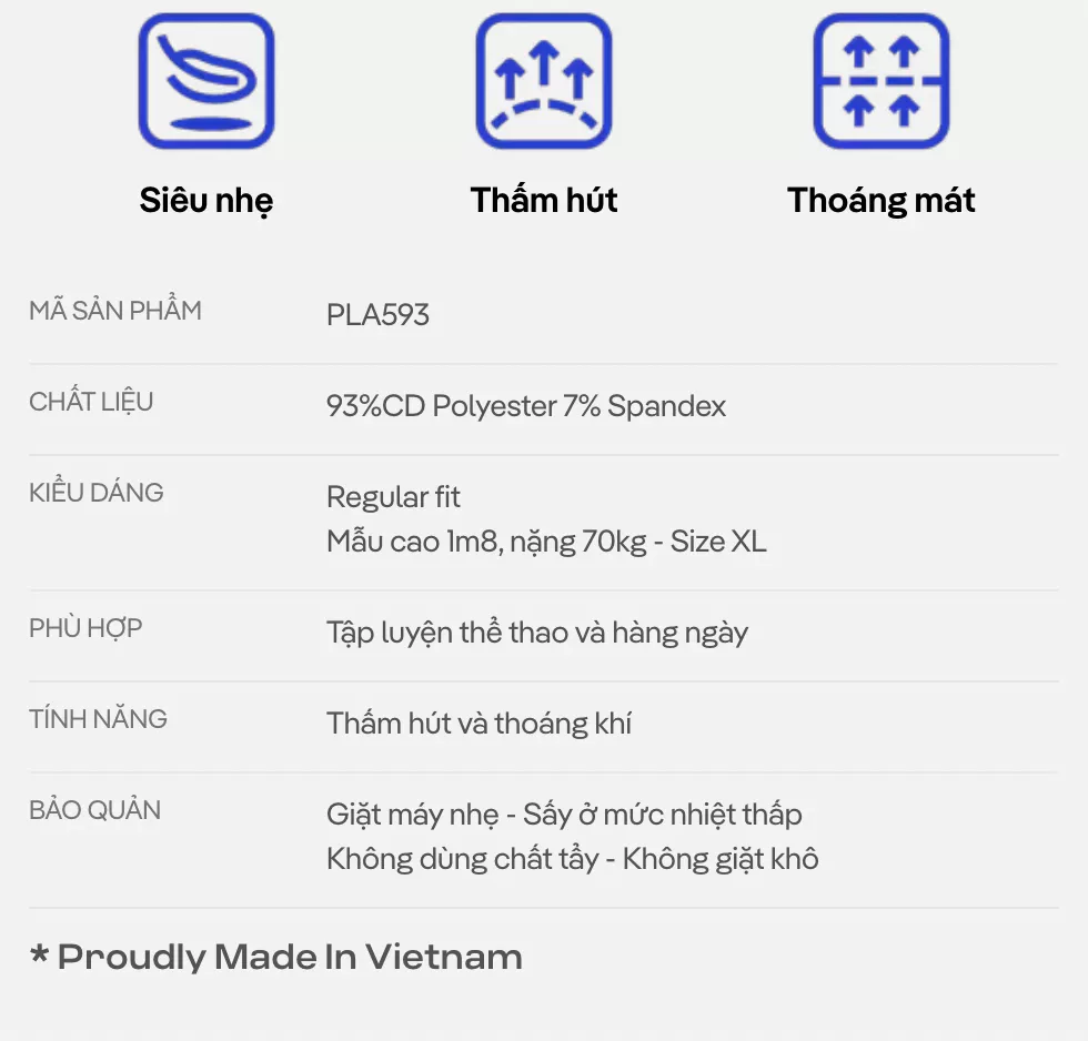 Áo Polo thể thao nam Quick Dry Active chống tia UV, siêu nhẹ, thấm hút, thoáng mát Coolmate