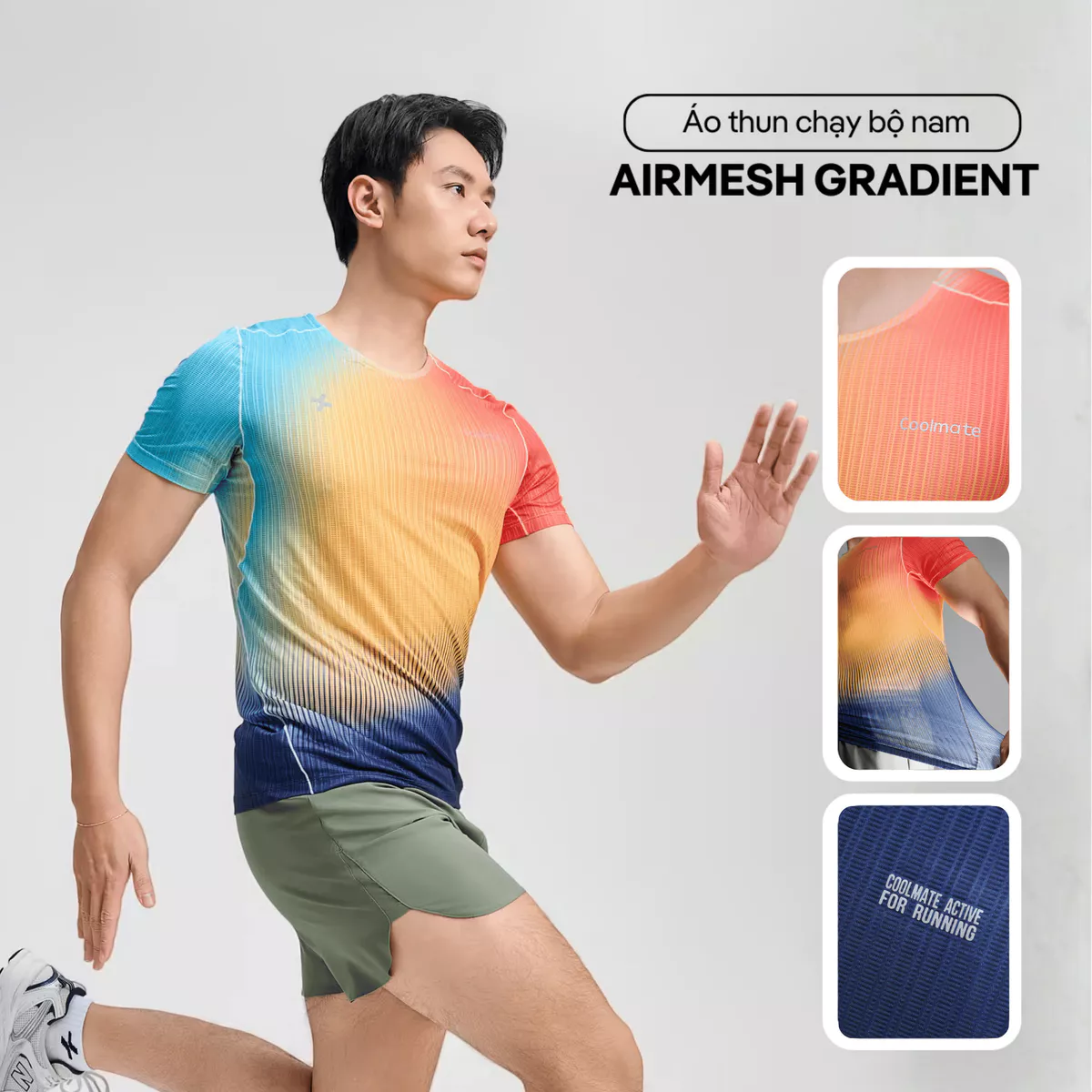 Áo thun thể thao đa năng AirFlow Exdry Dynamic, áo chạy bộ, pickleball siêu nhẹ COOLMATE