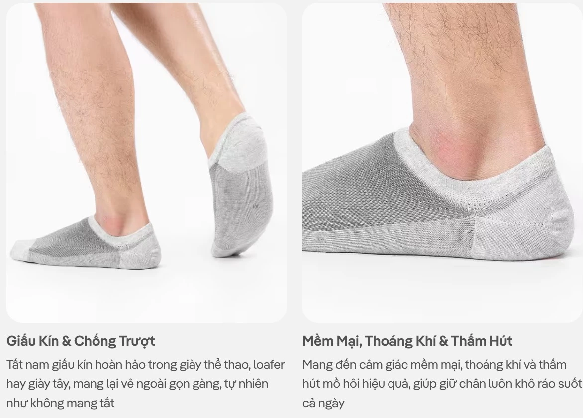 Pack Tất cổ ngắn nam Low Cut Ankle Men Sock, best seller USA - Coolmate
