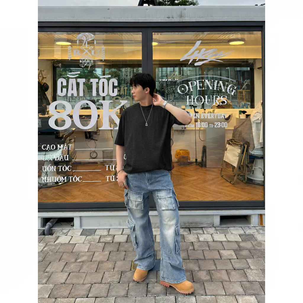 ÁO THUN TRƠN FORM RỘNG UNISEX NAM NỮ SDVN Cotton Thoáng Mát, Tay Lỡ Basic, Nhiều Màu Dày Dặn