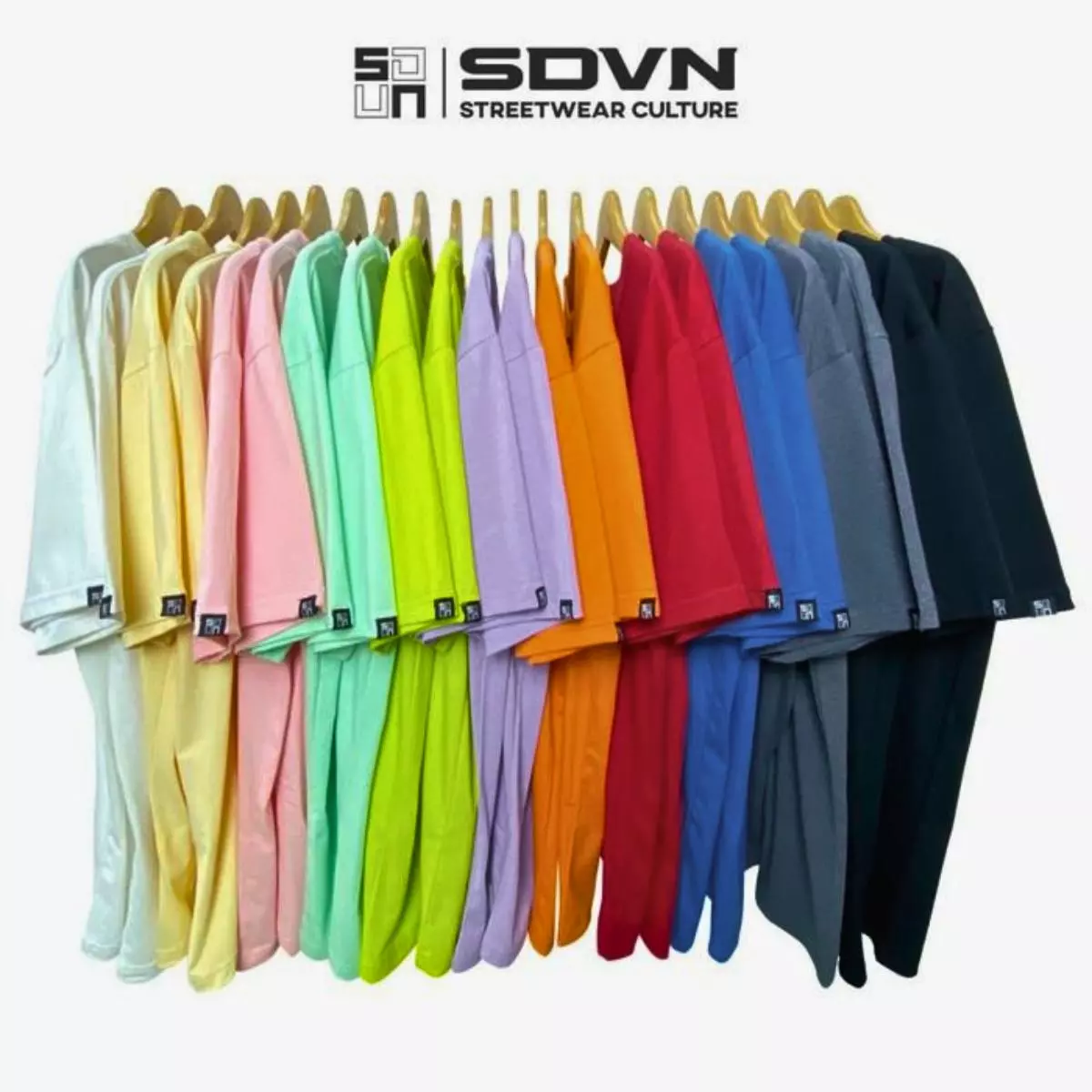 ÁO THUN TRƠN FORM RỘNG UNISEX NAM NỮ SDVN Cotton Thoáng Mát, Tay Lỡ Basic, Nhiều Màu Dày Dặn