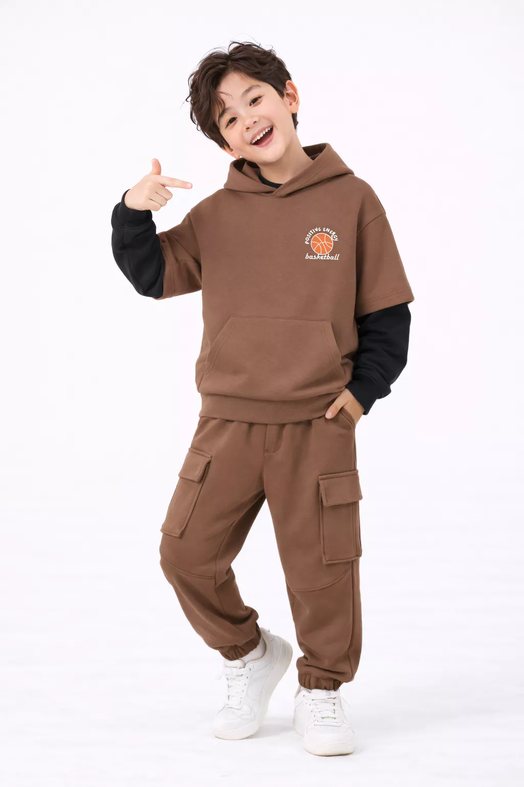 Áo Nỉ Hoodie Bé Trai 5S Fashion Phong Cách Bóng Rổ Phom Regular B0ANI25001