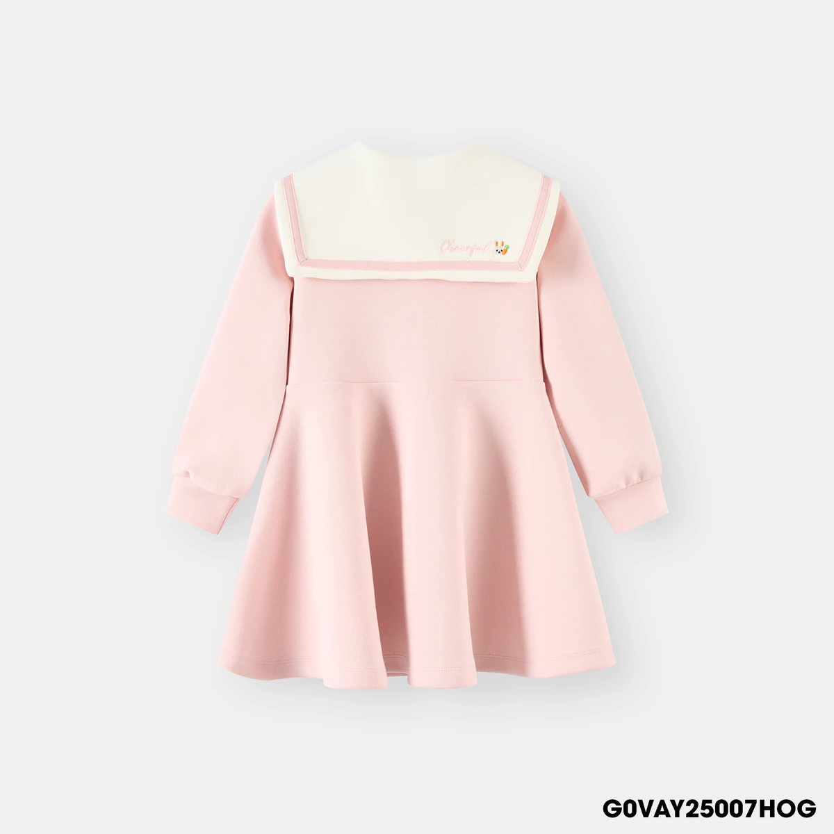 Váy Bé Gái 5S Fashion Cổ Thủy Thủ Thêu Hình Thỏ Dễ Thương G0VAY25007
