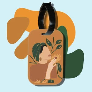 Thẻ hành lý cho túi xách balo du lịch in hình abstract lady art 13 (nhiều màu)