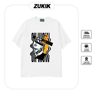 Áo thun tee phông nam nữ tay lỡ oversize form rộng ZUKIK - Oh Wow