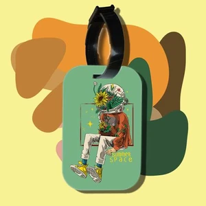 Thẻ hành lý chodole loại tag hành lý làm bằng gỗ ép cán nhựa cao cấp cho túi xách balo du lịch in hình summer space