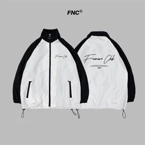 Áo khoác Fuonero jacket dù 2 lớp cao cấp - phối màu đen trắng